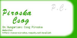 piroska csog business card
